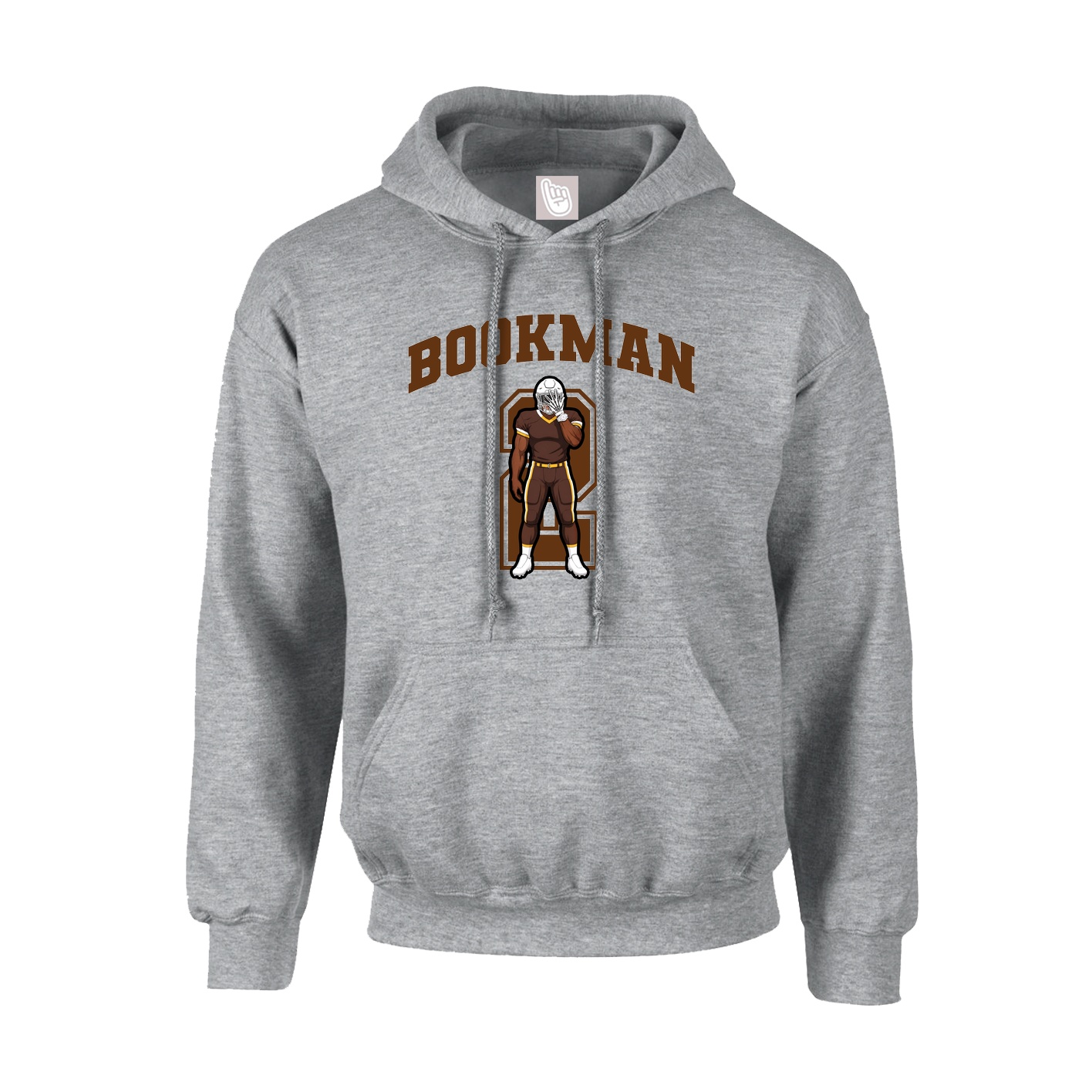 Youth Hoodie — Number in Grey