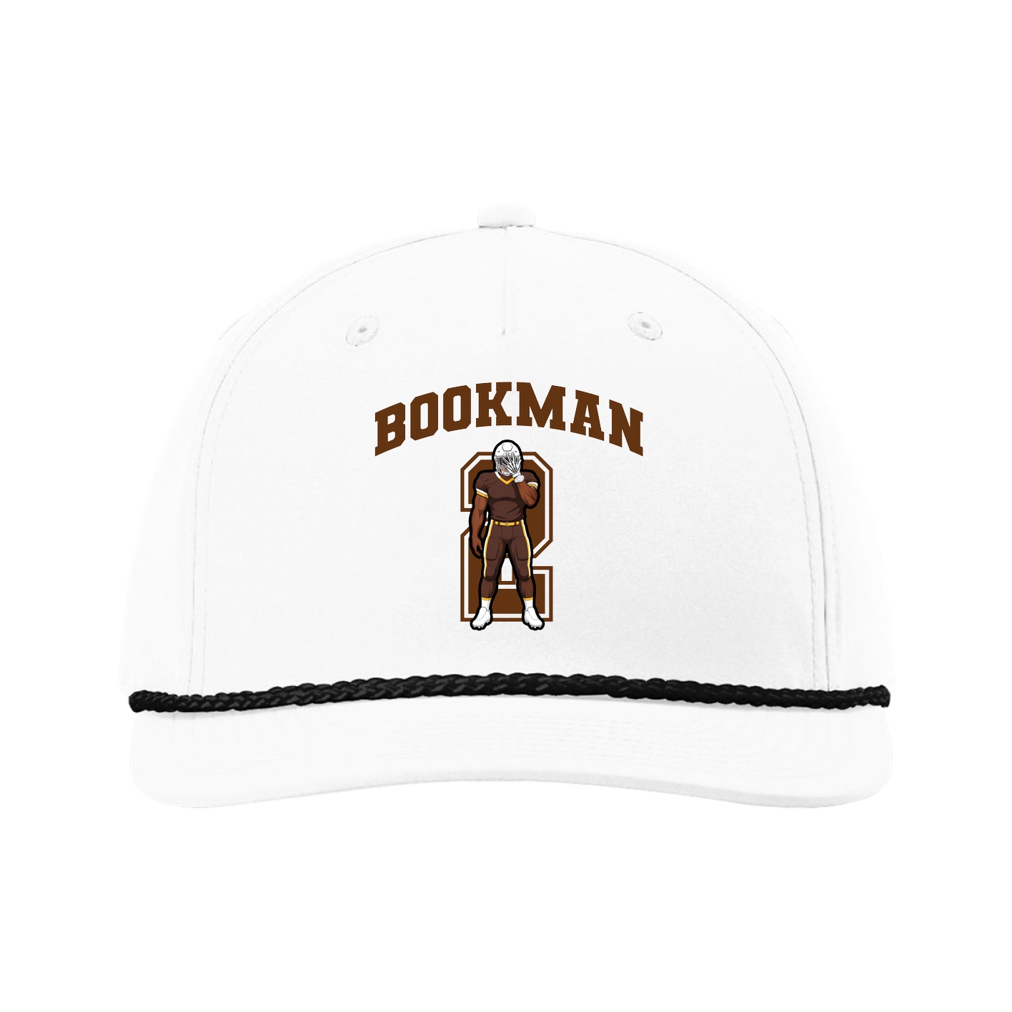 Five-Panel Classic Rope Cap — Number in White