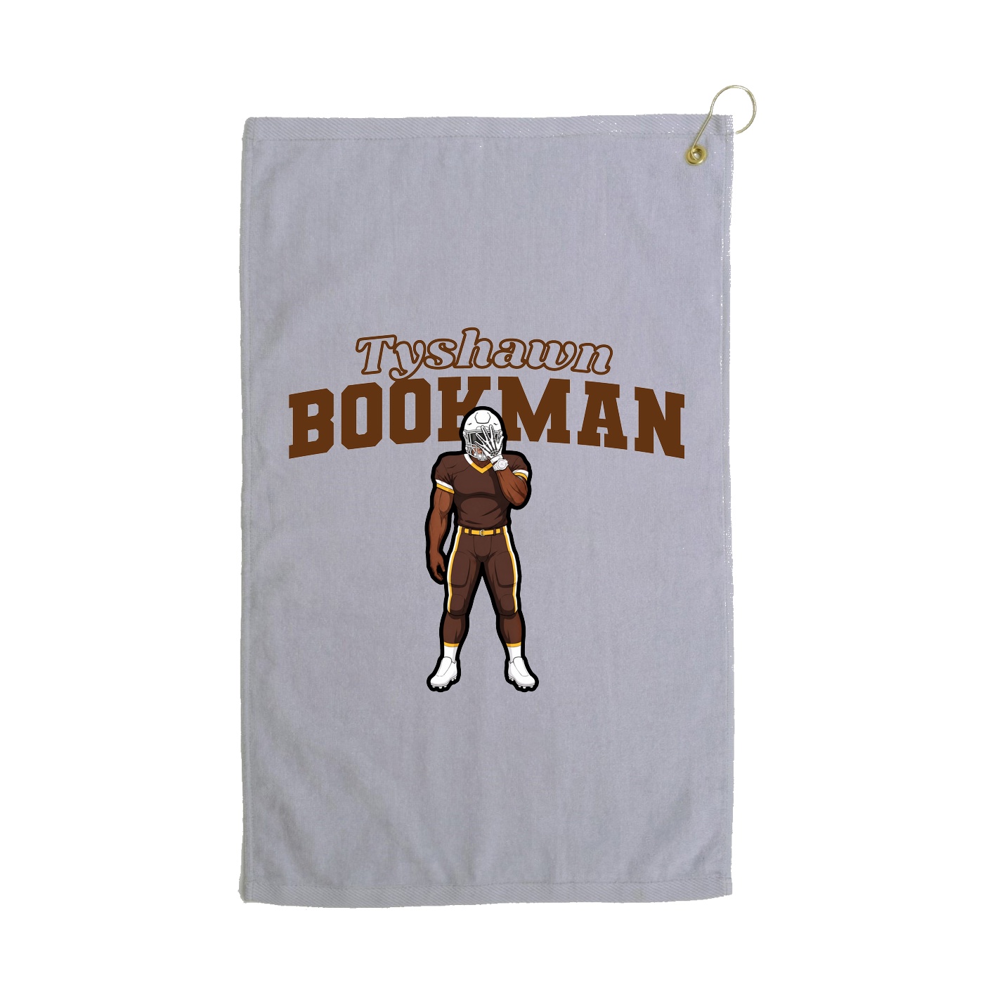 Golf Towel — Name Arch in Grey