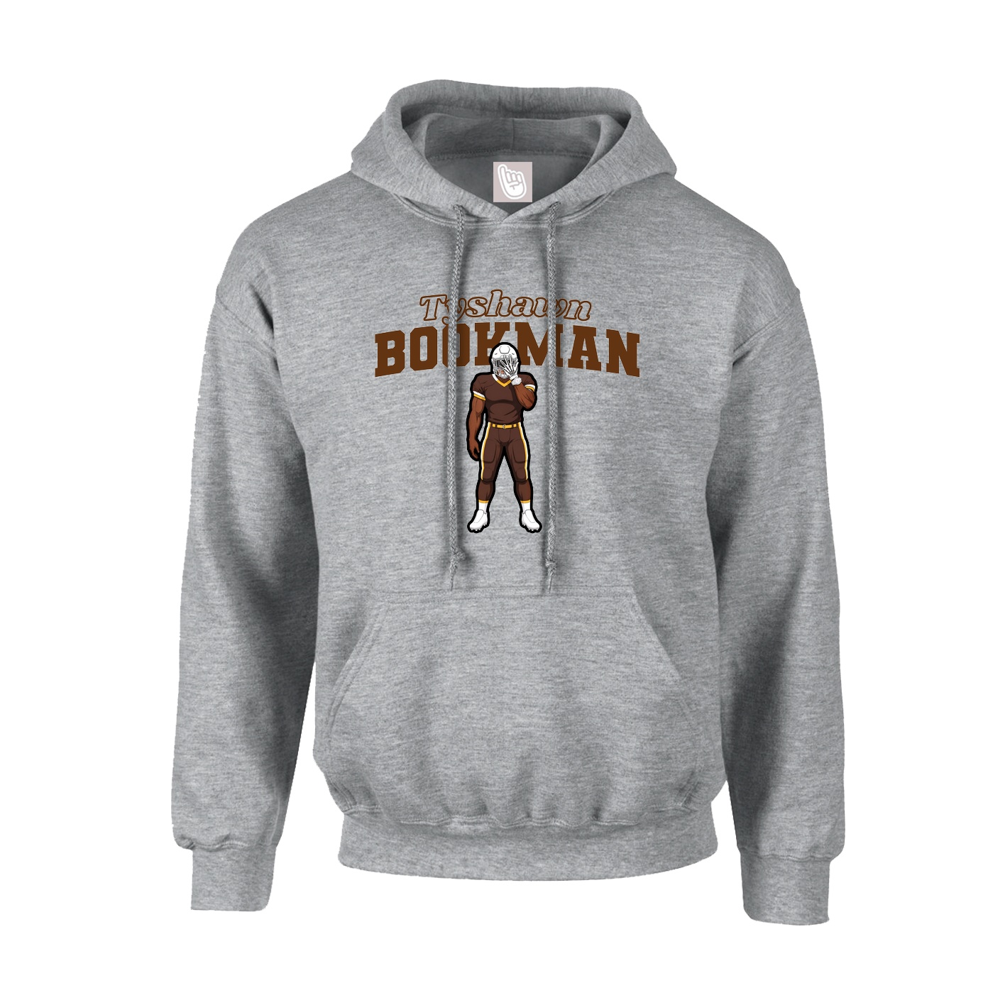 Hoodie — Name Arch in Grey