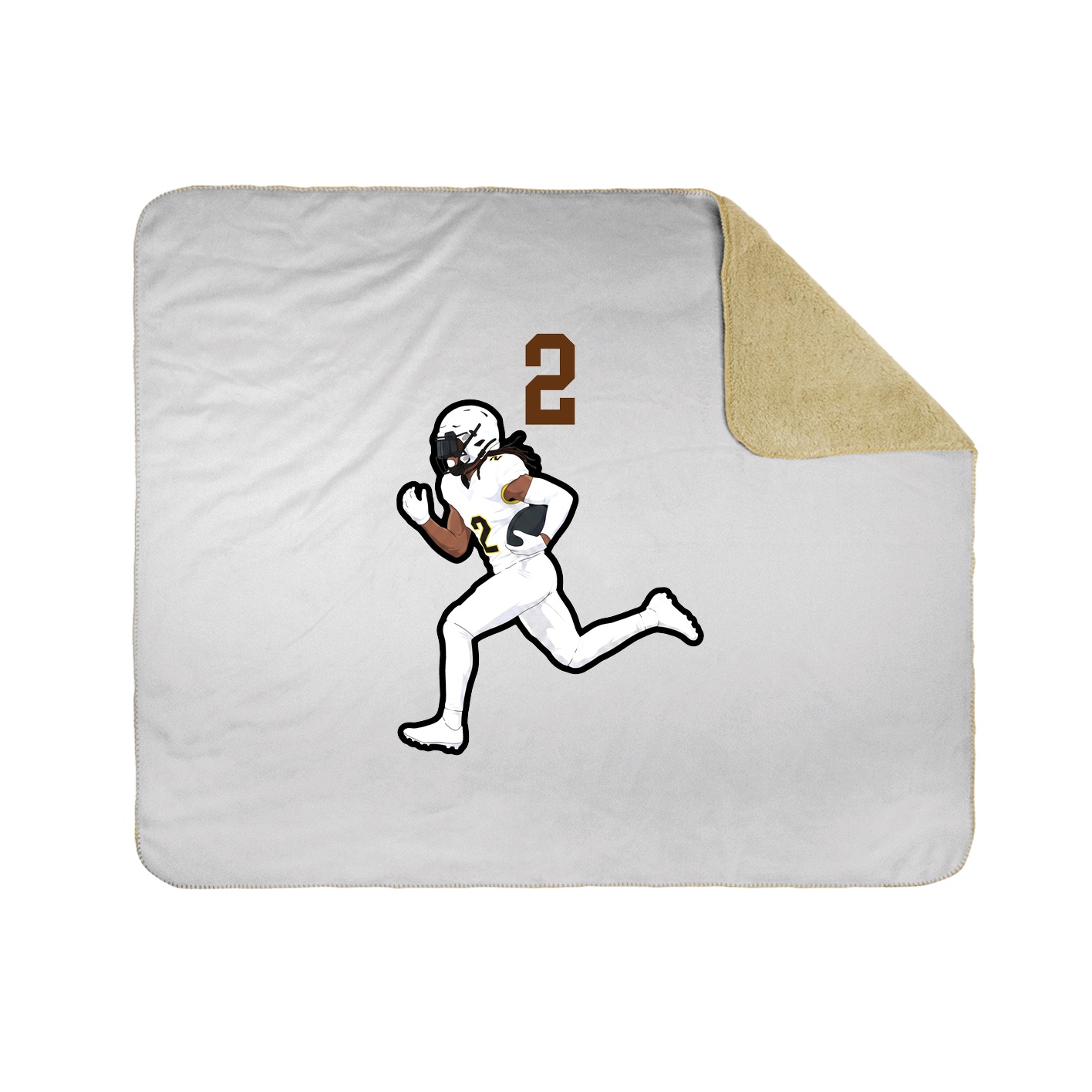 Throw Blanket — Number Top in White