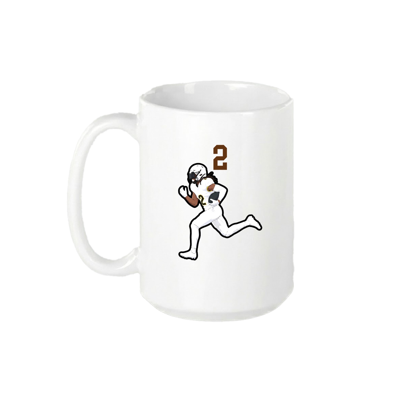 15oz Coffee Mug — Number Top in White