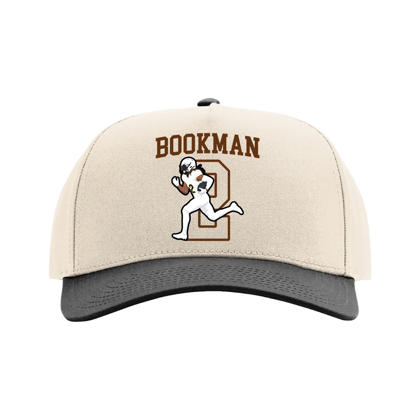 Full Fabric Five-Panel Champ Cap — Shirsey in Cream/Black