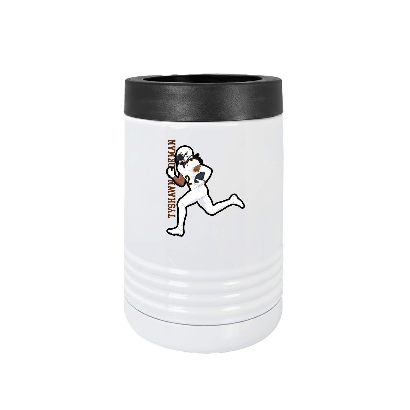 Beverage Holder — Name Vertical in White