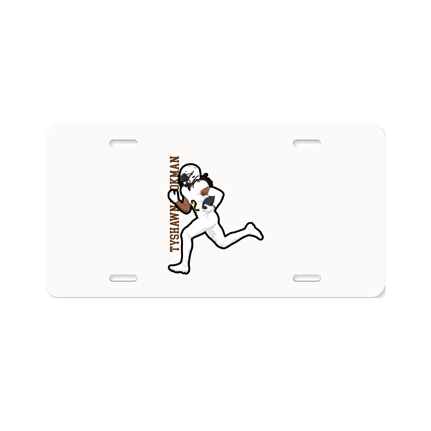 License Plate — Name Vertical in Classic