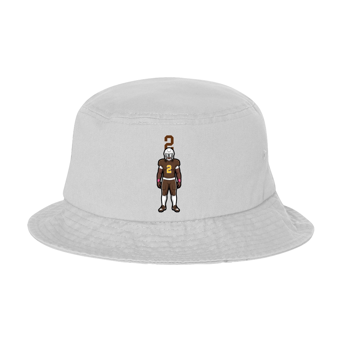 Bucket Cap — Number Top in White