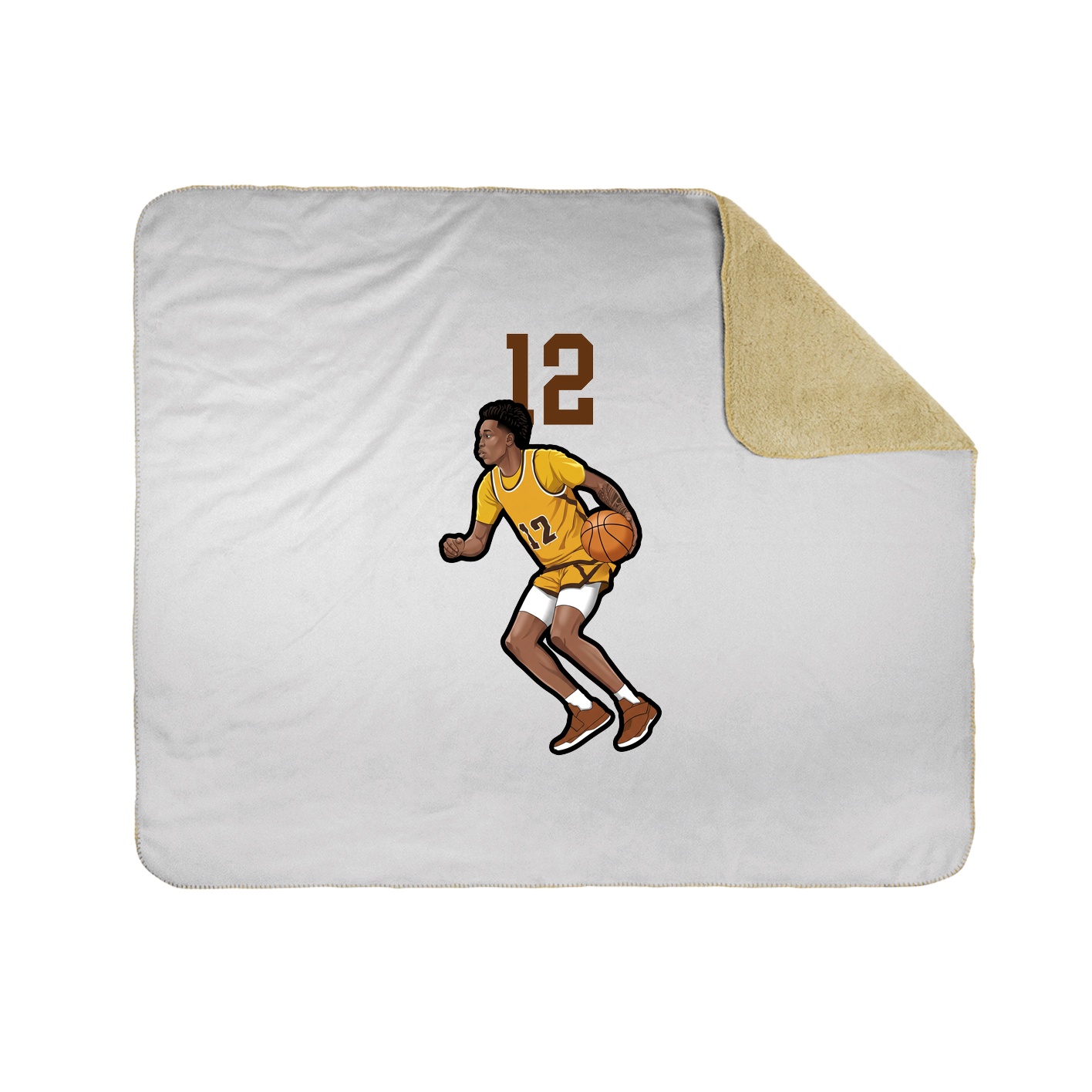 Throw Blanket — Number Top in White