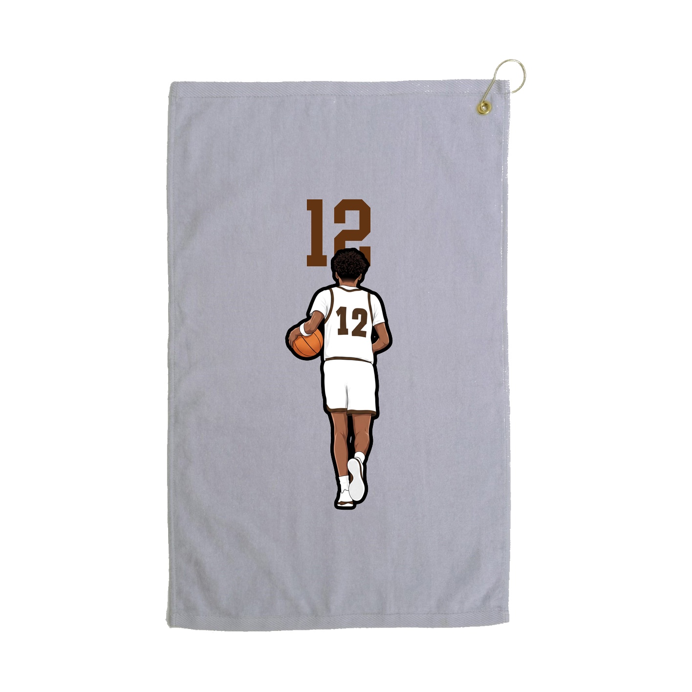 Golf Towel — Number Top in Grey