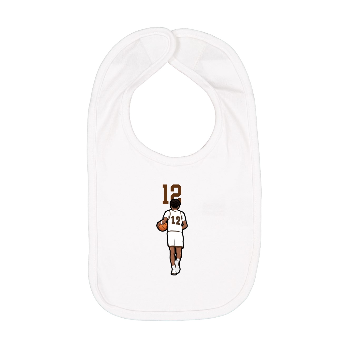 Infant Bib — Number Top in White