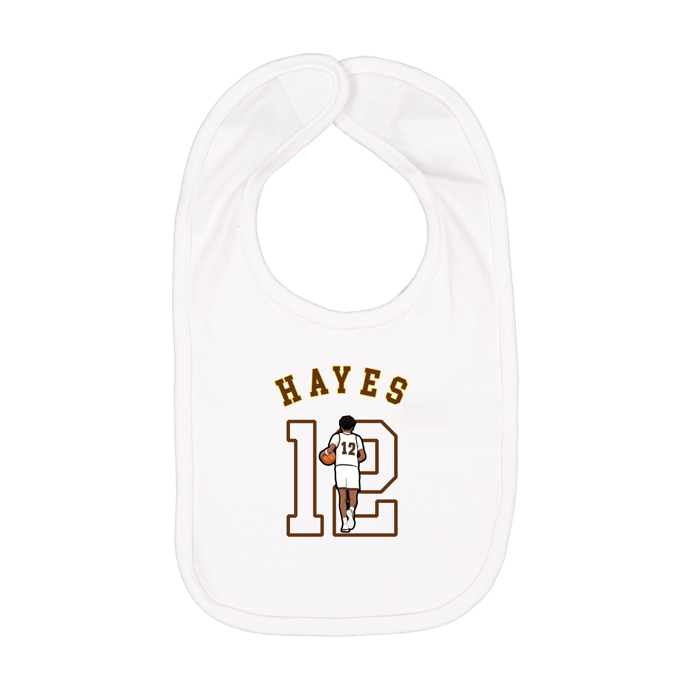 Infant Bib — Shirsey Arch in White