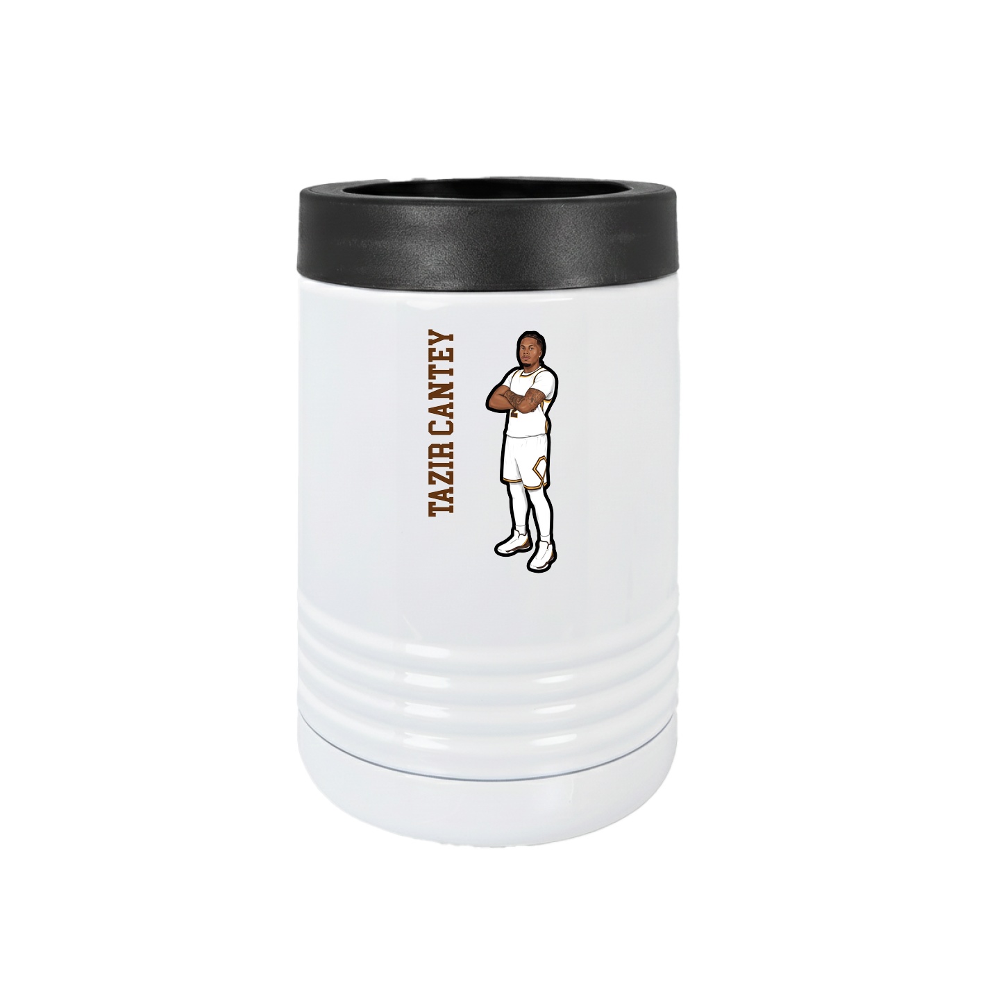 Beverage Holder — Name Vertical in White