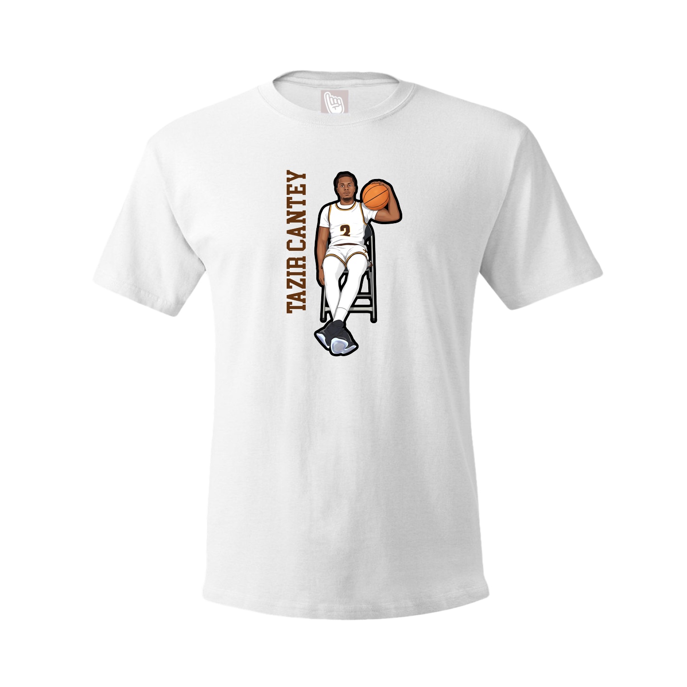 Tee — Name Vertical in White
