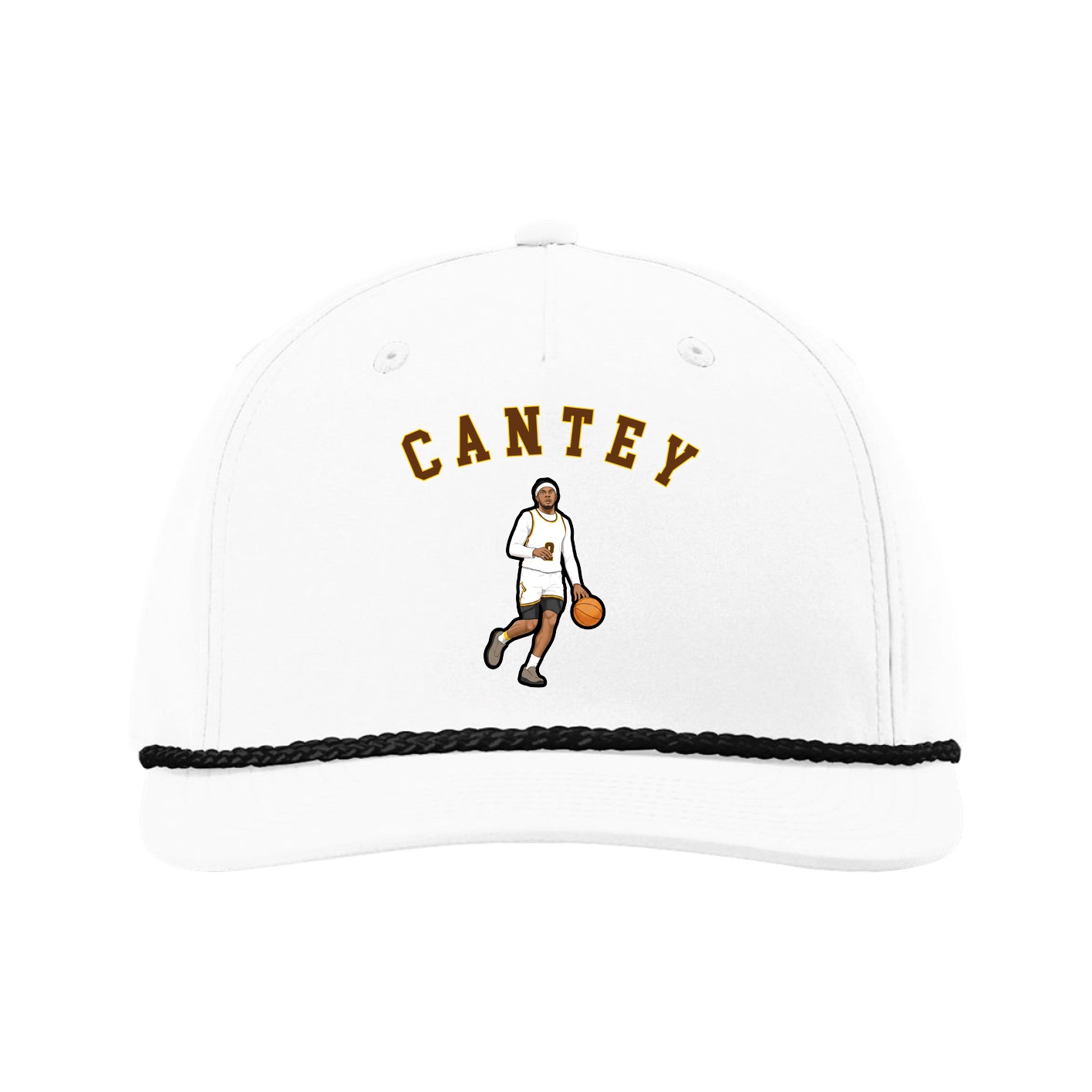 Five-Panel Classic Rope Cap — Shirsey Arch in White