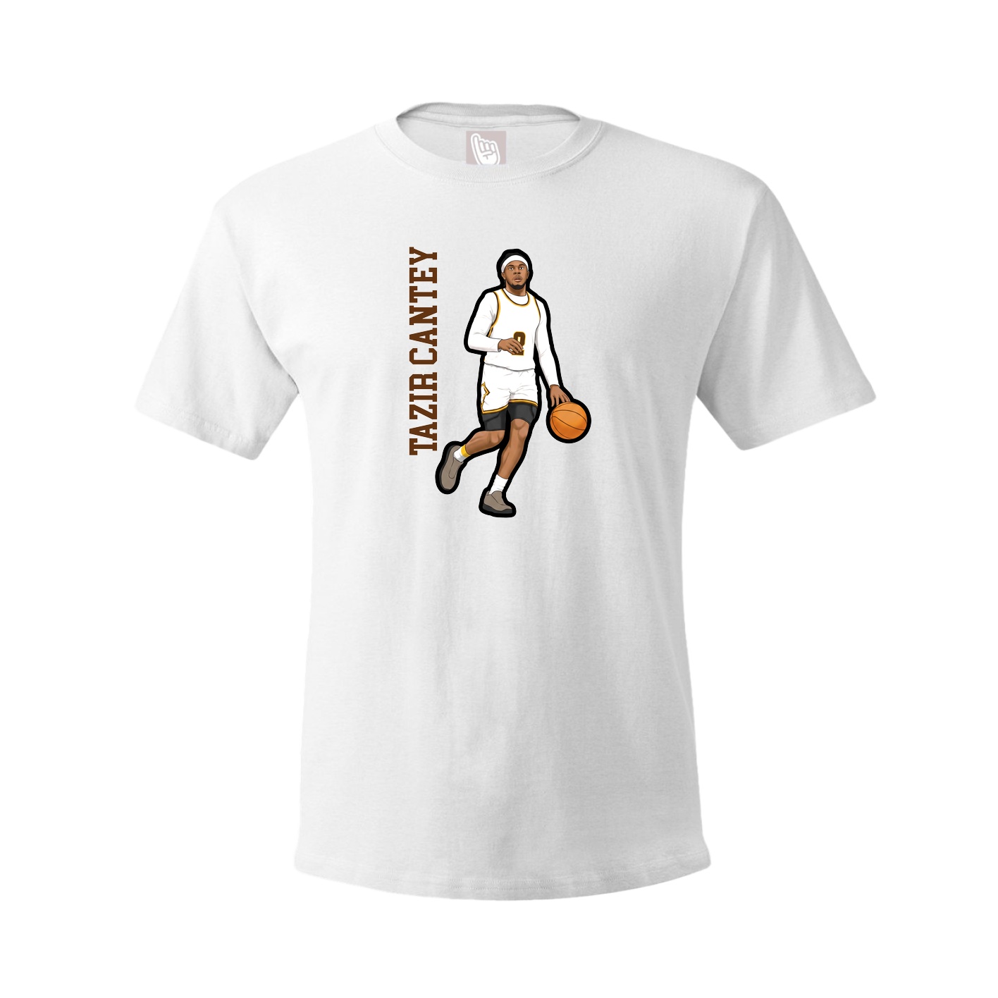 Tee — Name Vertical in White