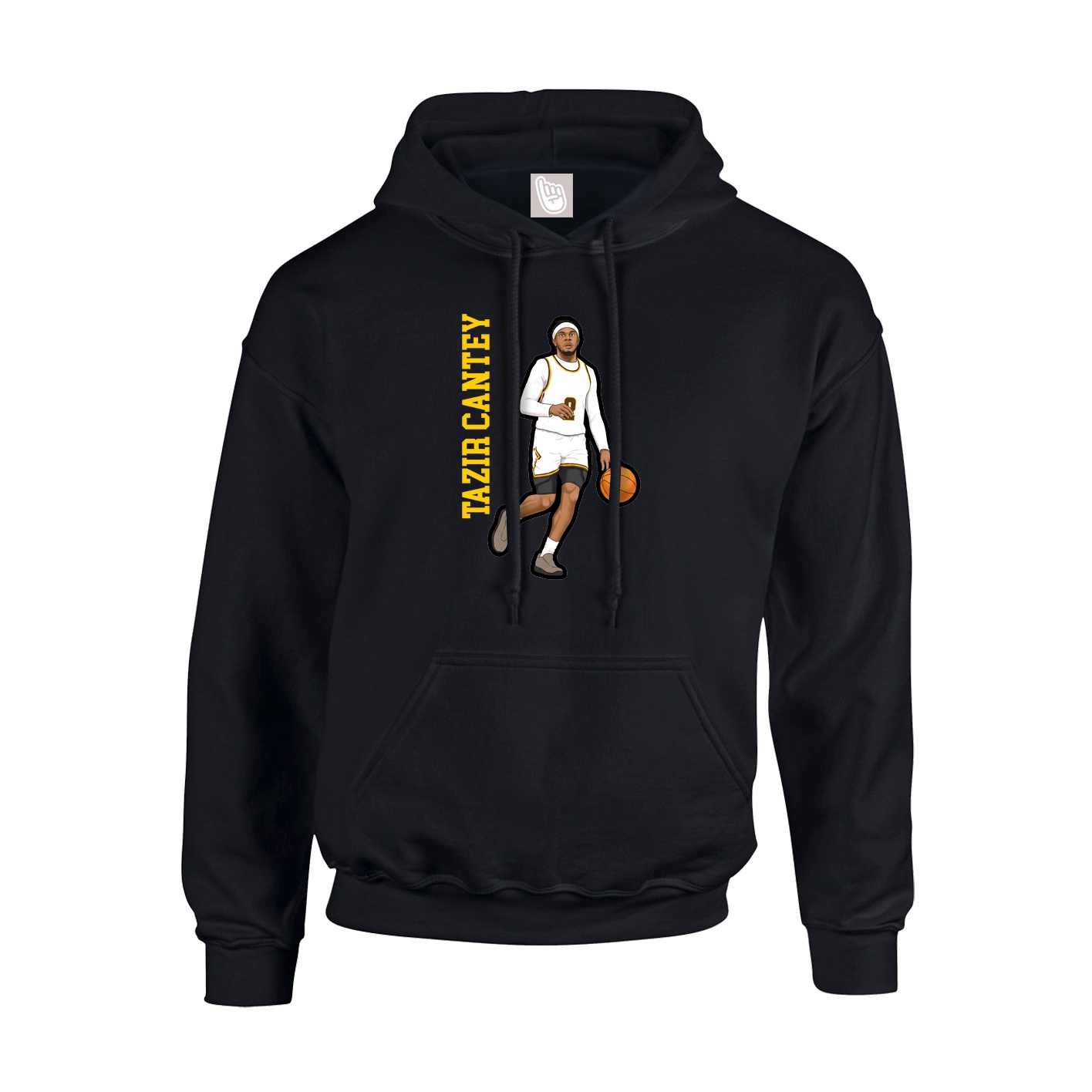 Youth Hoodie — Name Vertical in Black