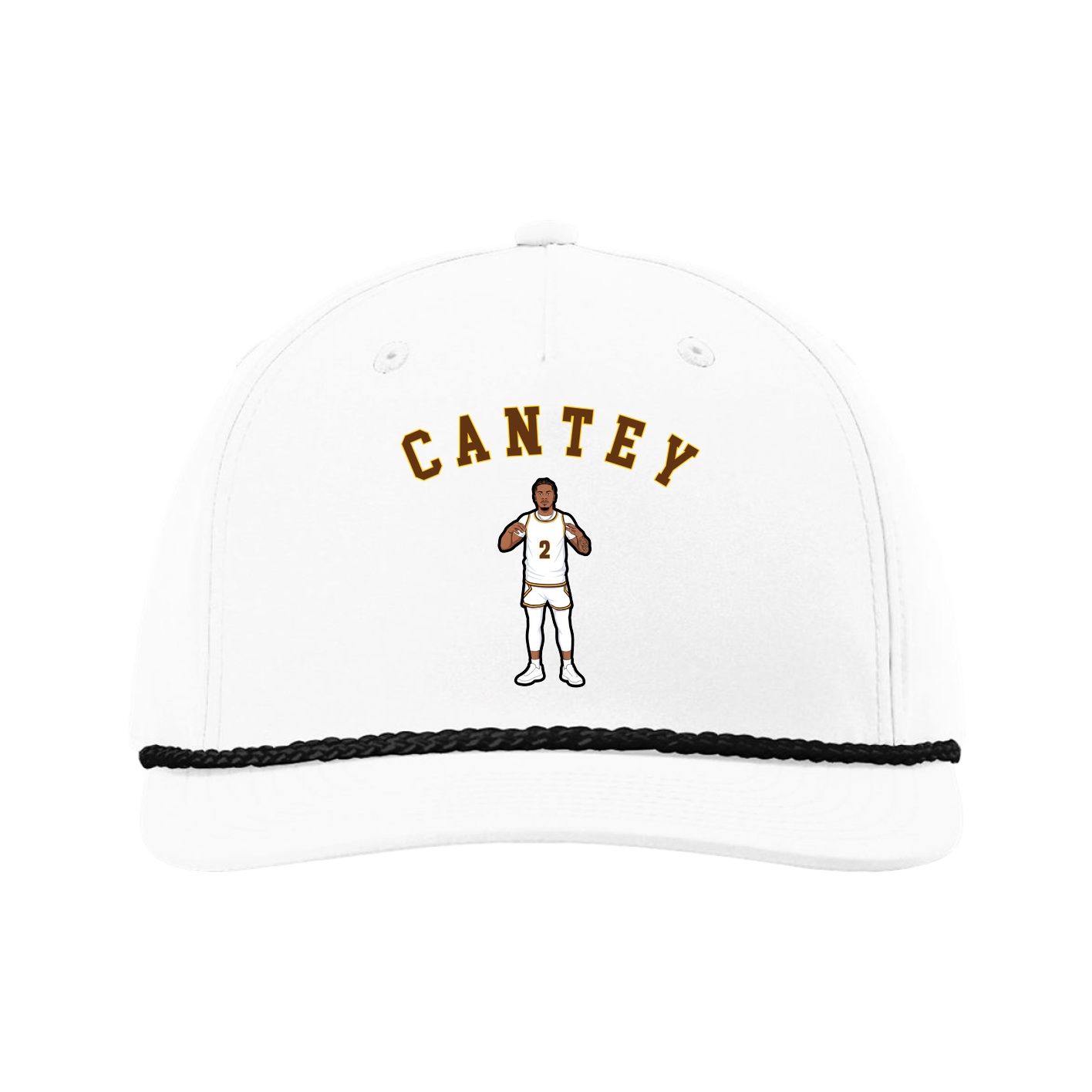 Five-Panel Classic Rope Cap — Shirsey Arch in White
