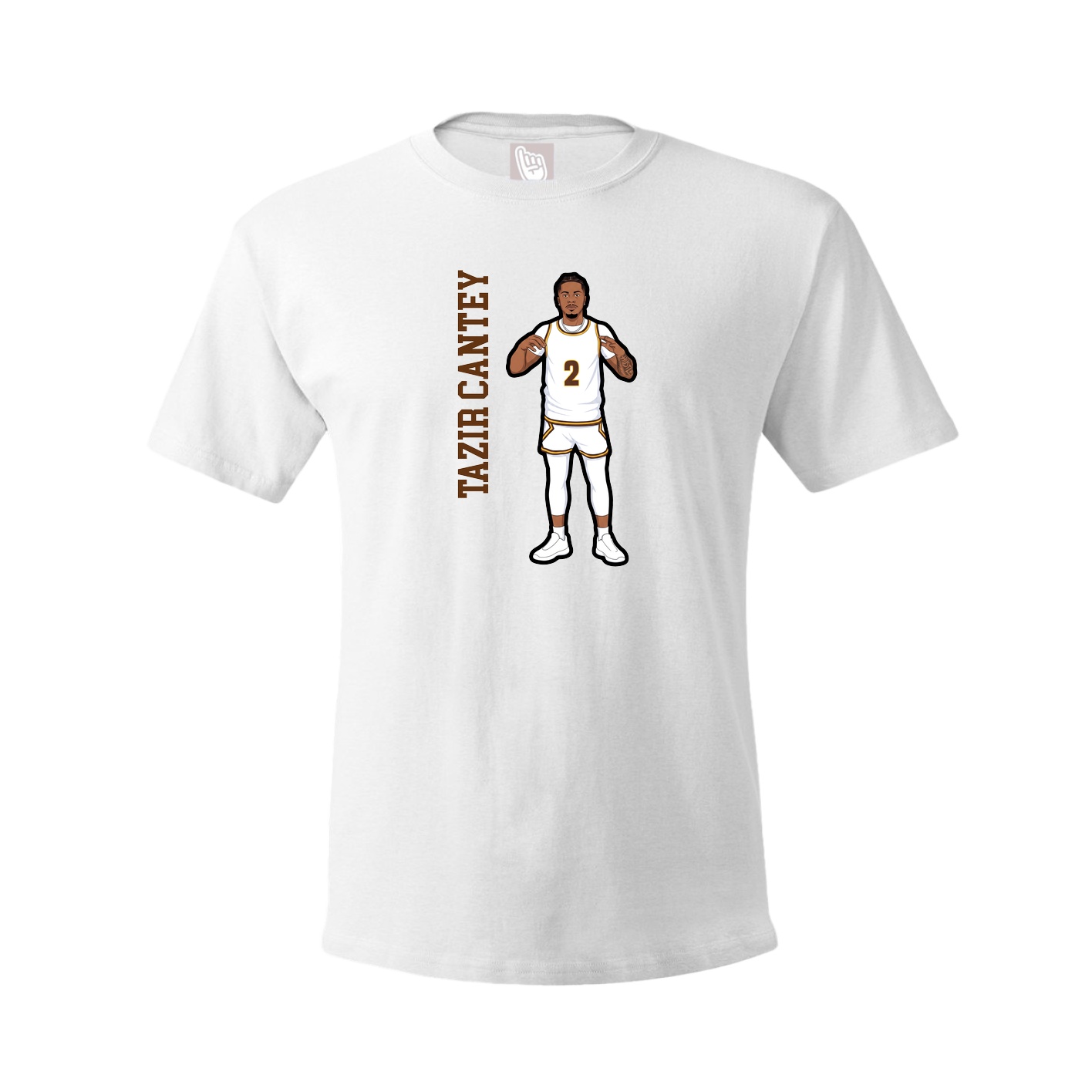 Tee — Name Vertical in White