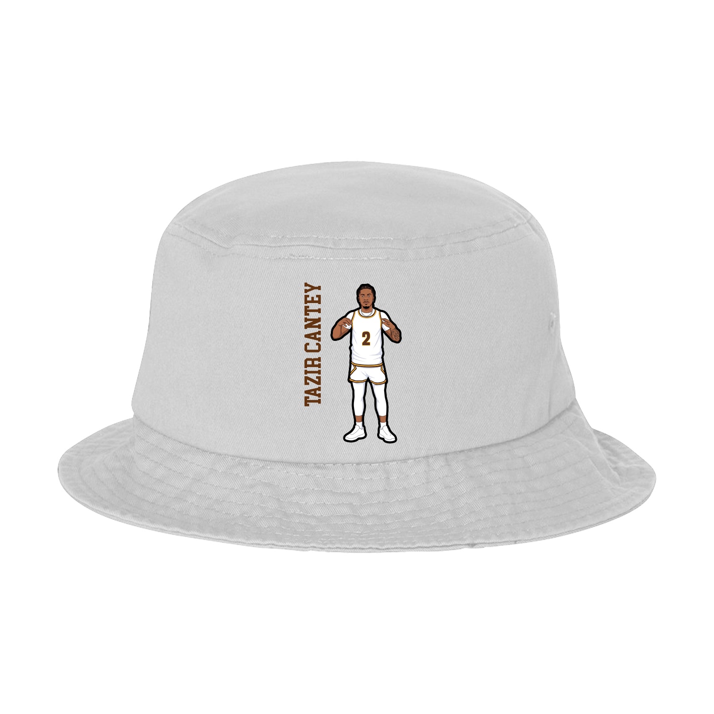 Bucket Cap — Name Vertical in White