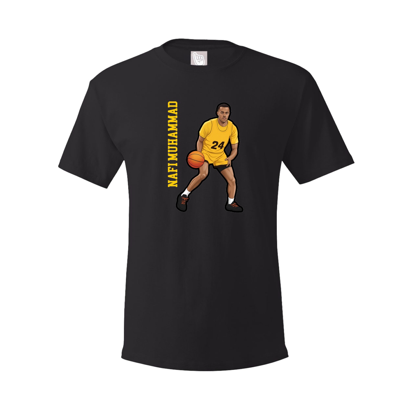 Youth Tee — Name Vertical in Black