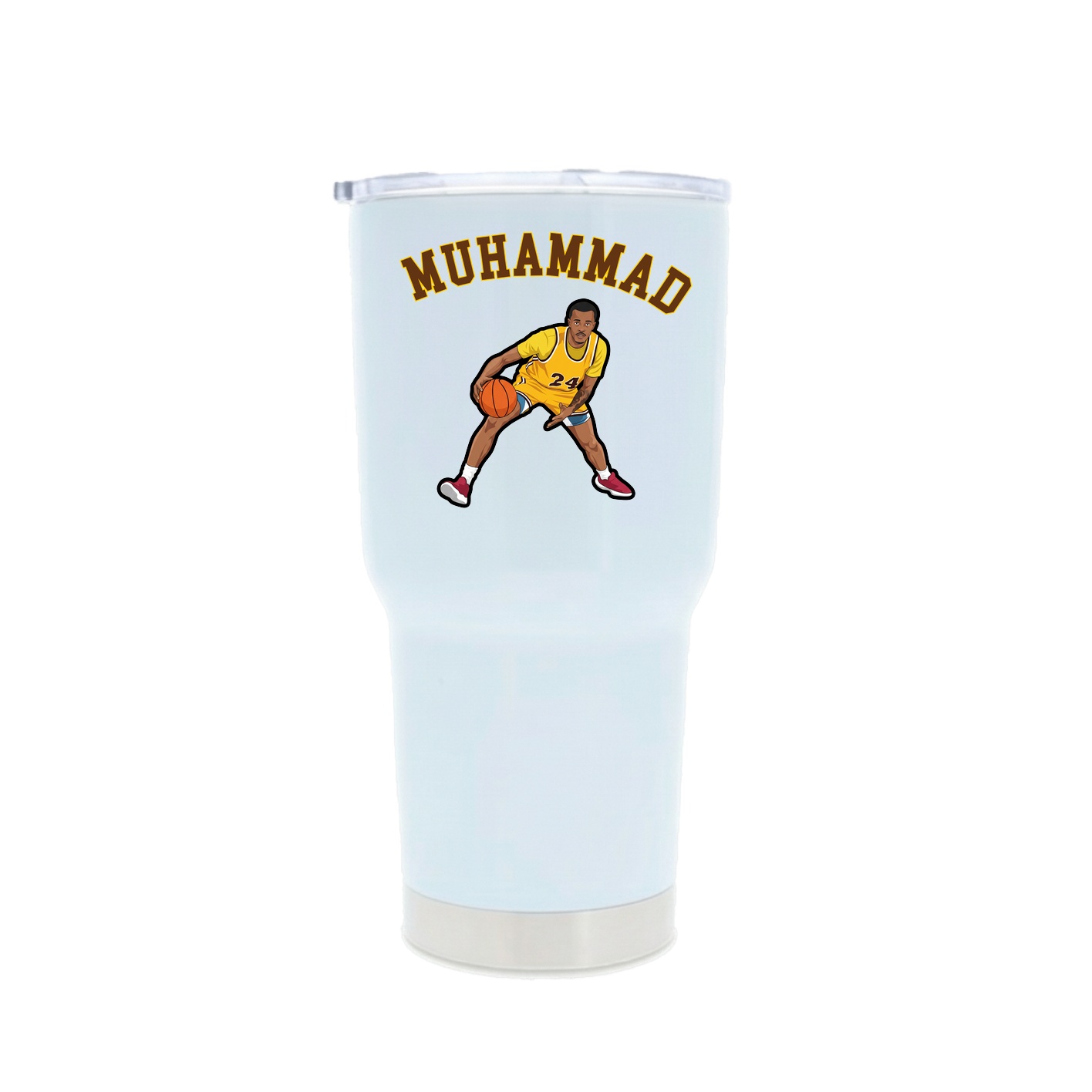 30oz Stainless Steel Tumbler — Shirsey Arch in White