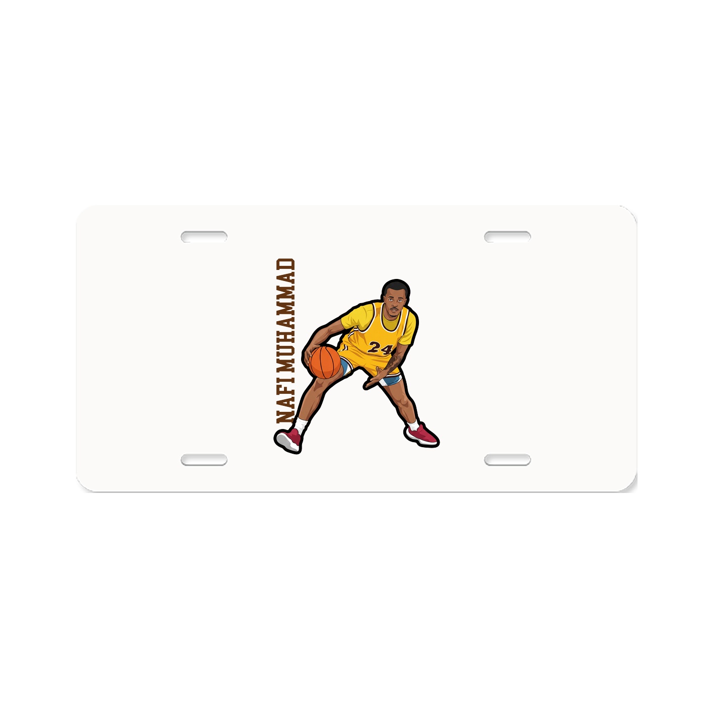 License Plate — Name Vertical in Classic