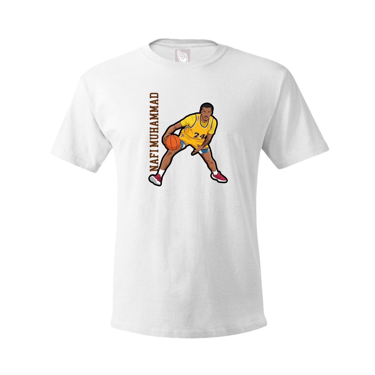 Youth Tee — Name Vertical in White