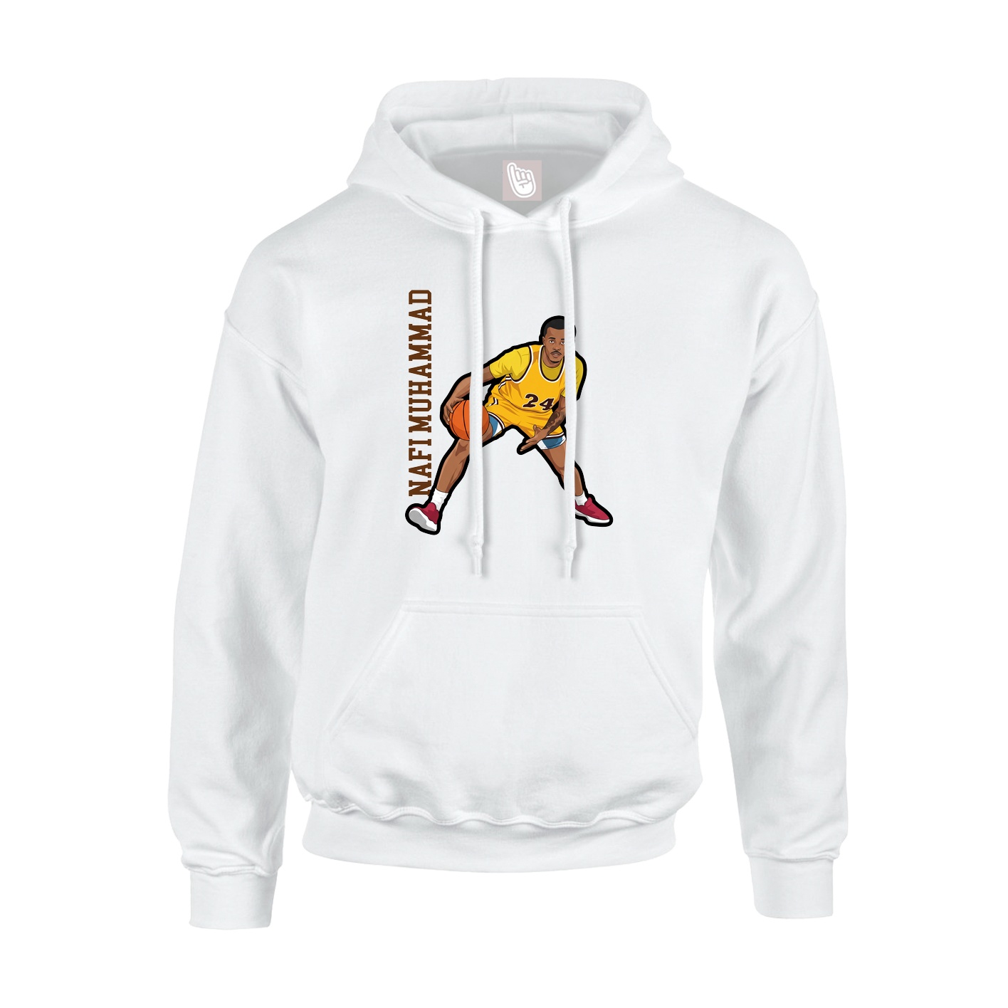 Hoodie — Name Vertical in White