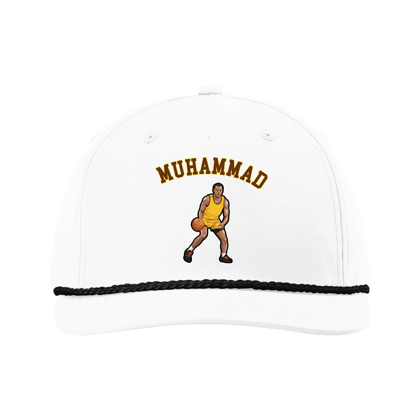 Five-Panel Classic Rope Cap — Shirsey Arch in White