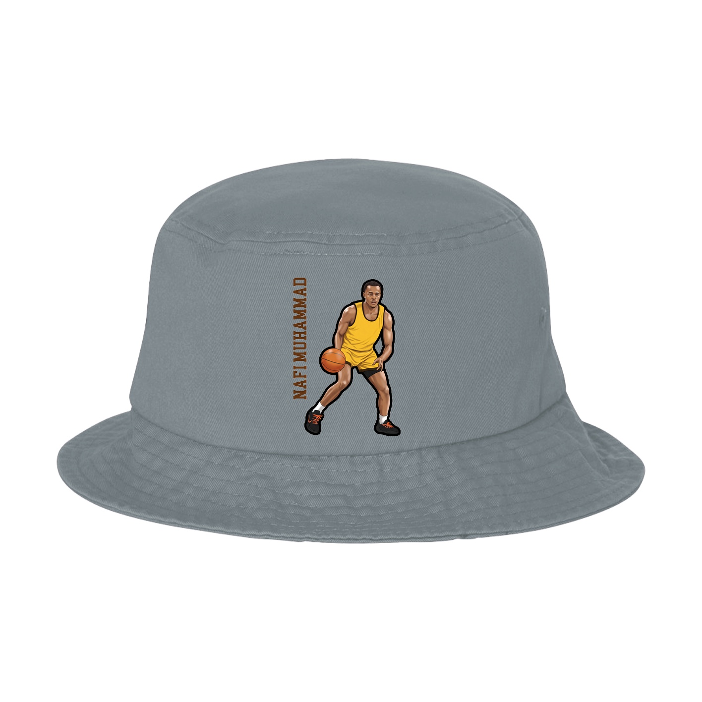 Bucket Cap — Name Vertical in Grey