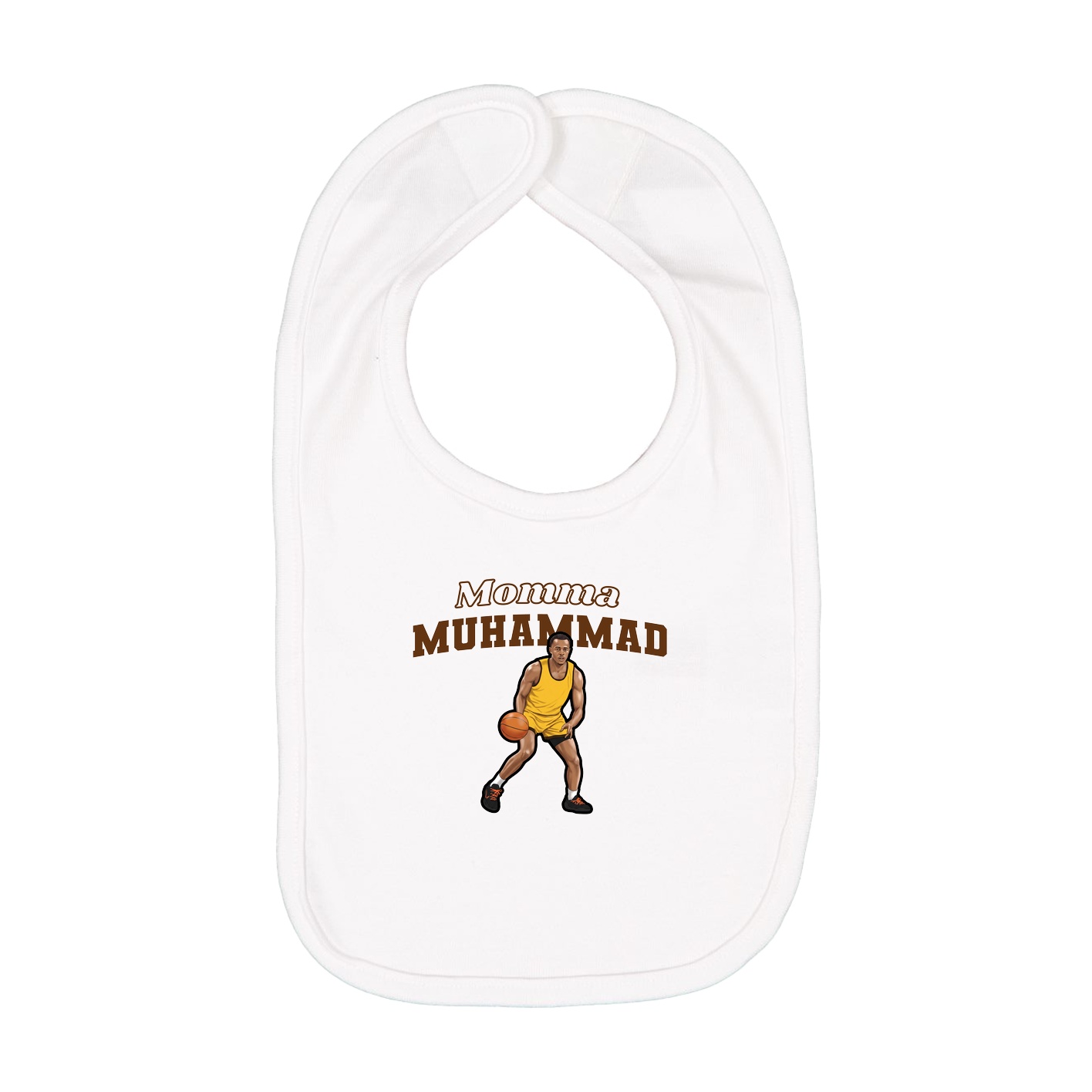 Infant Bib — Mothers Day Block in White