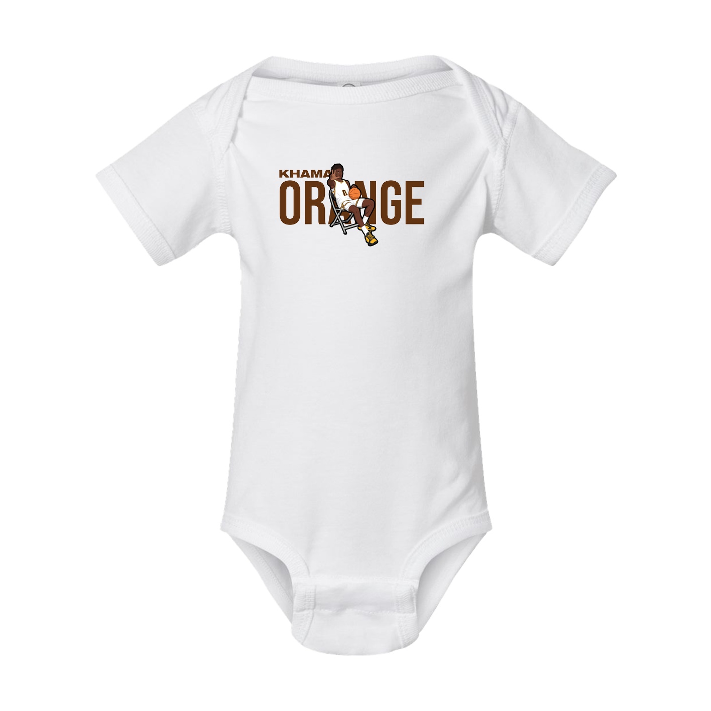 Baby Onesie — Player Name in White