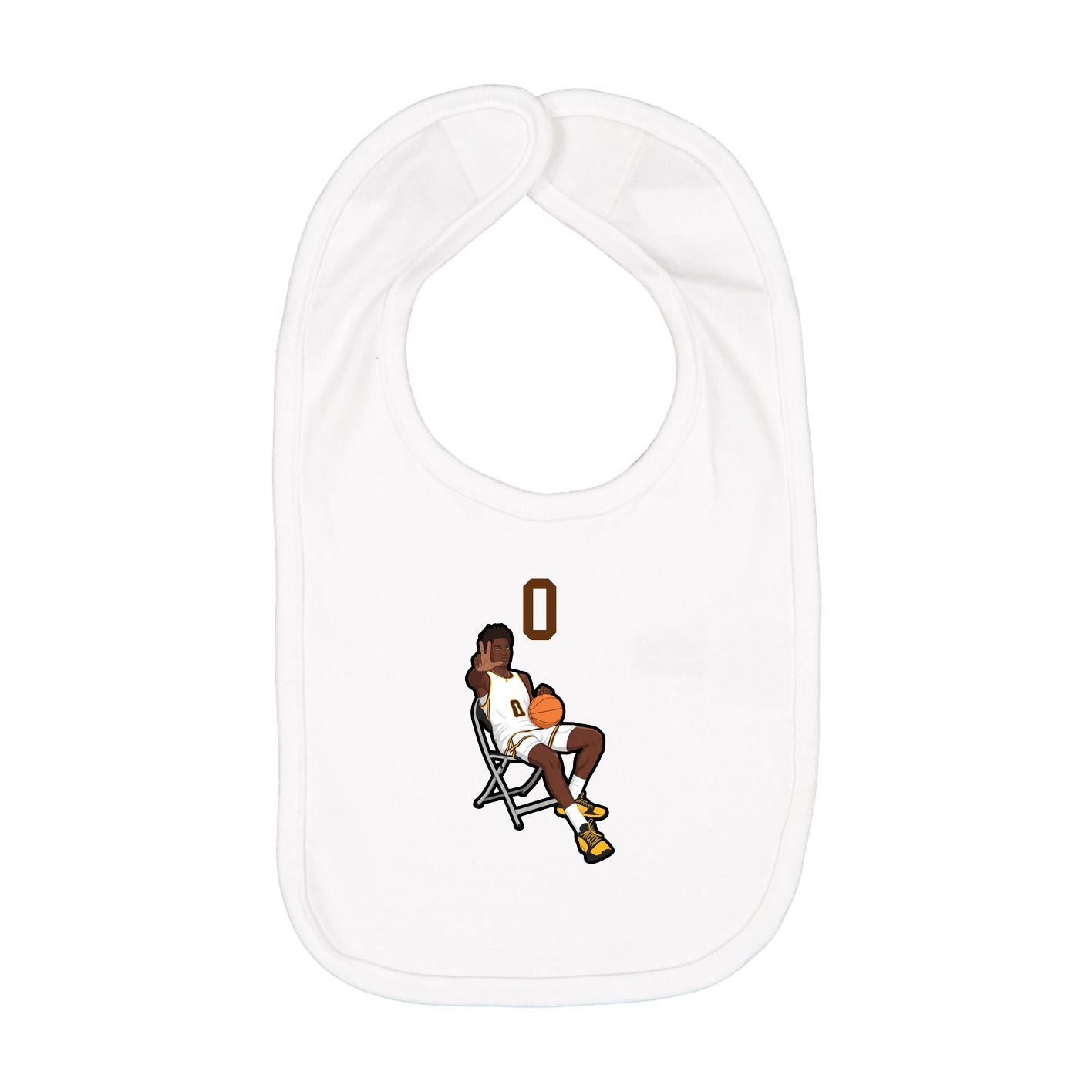 Infant Bib — Number Top in White