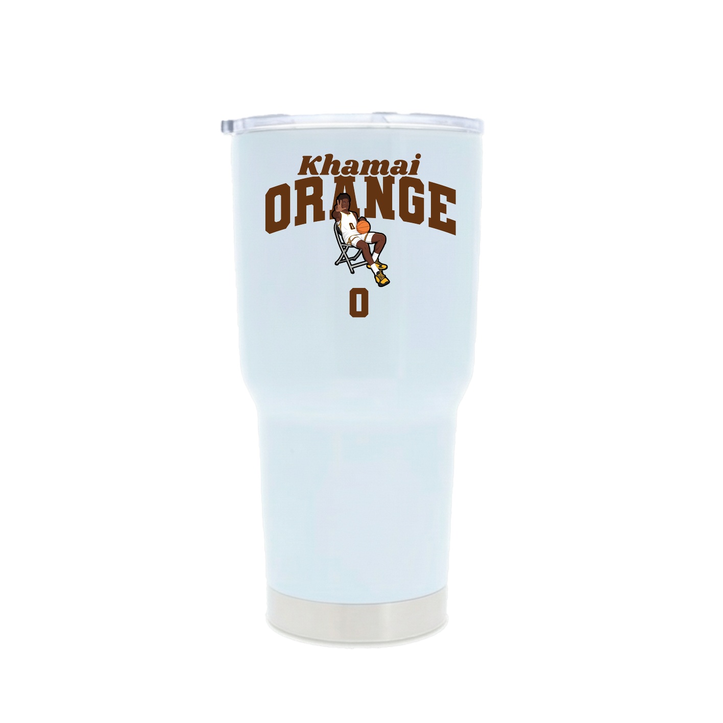 30oz Stainless Steel Tumbler — Signature Arch in White