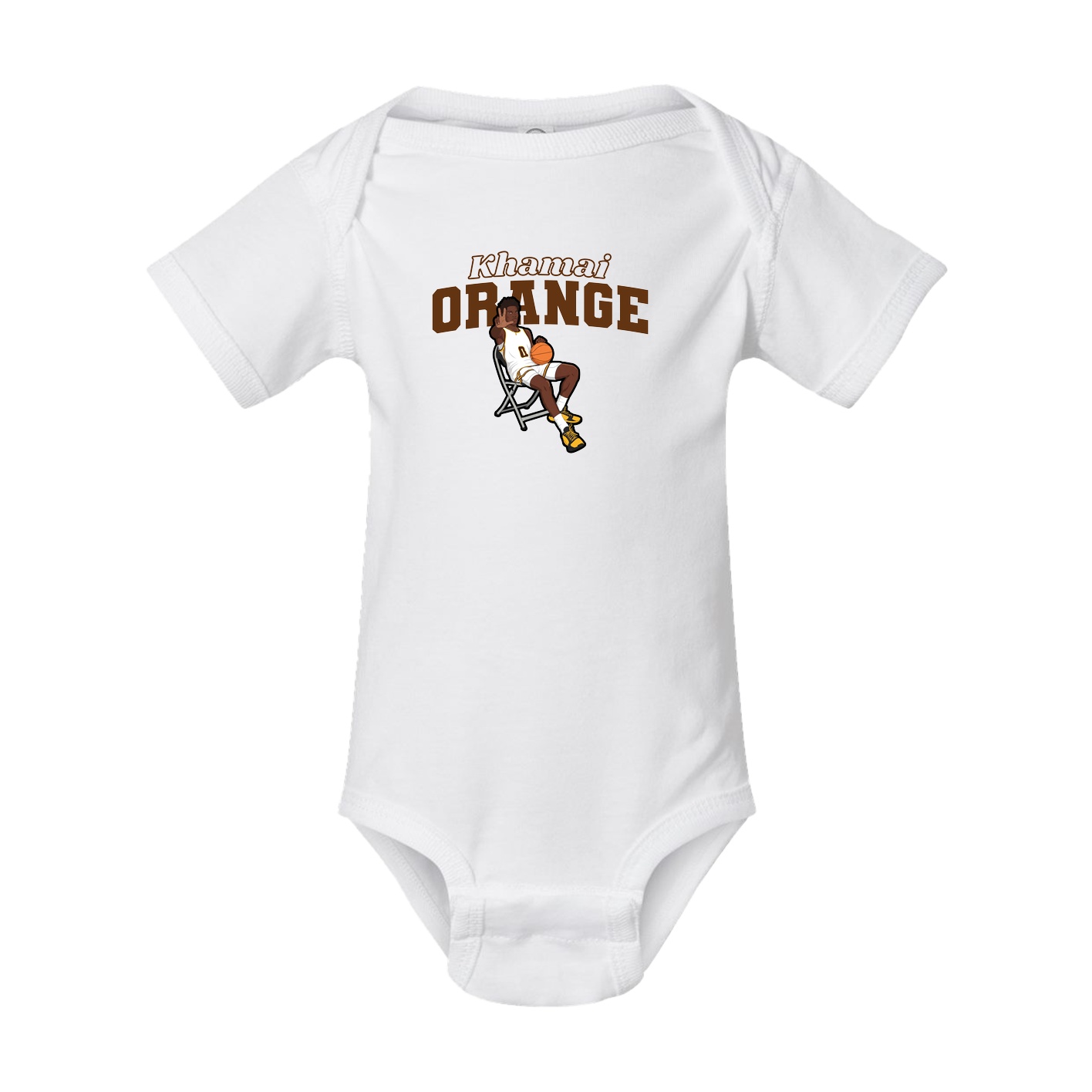 Baby Onesie — Name Arch in White
