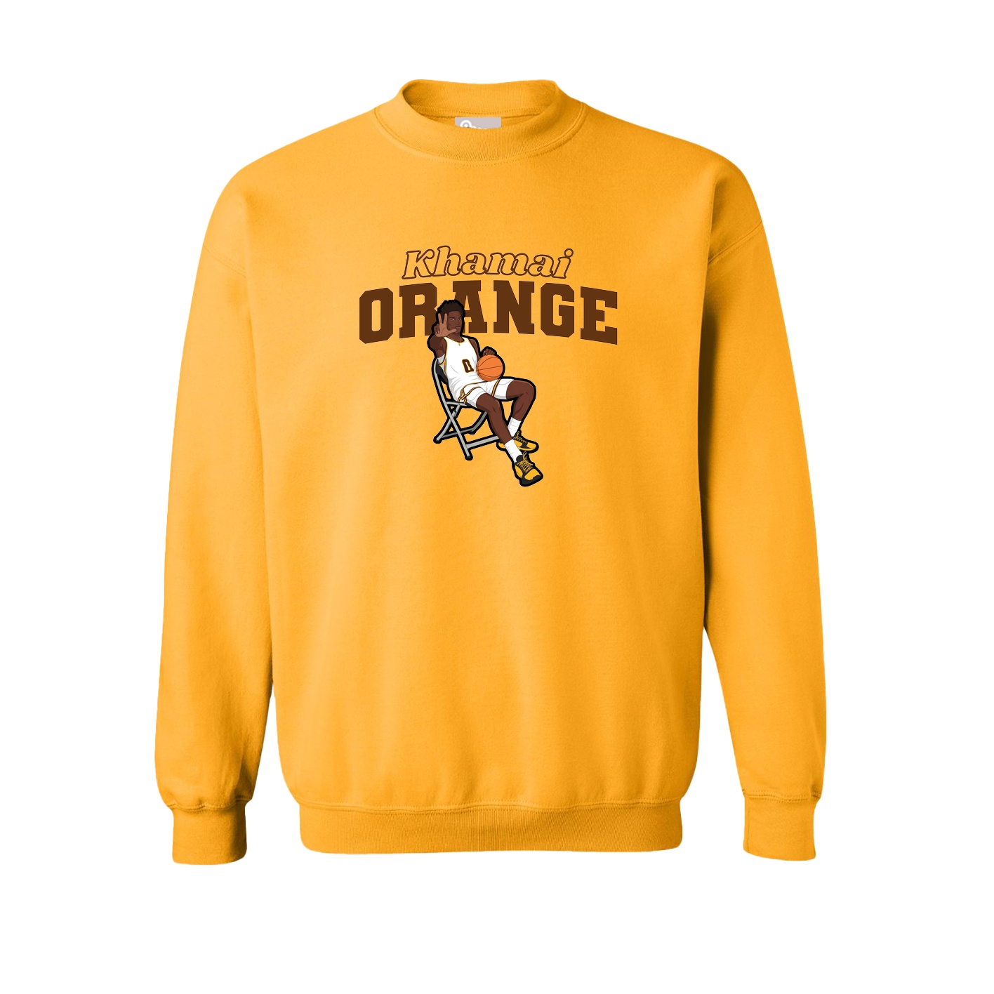 Fleece Crew — Name Arch in Gold