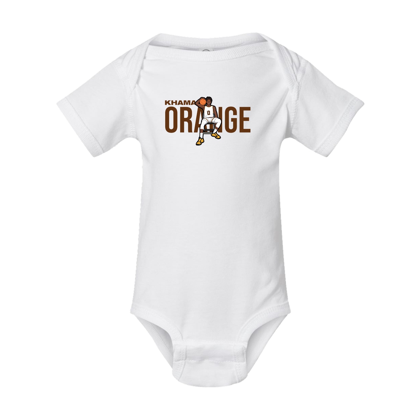 Baby Onesie — Player Name in White