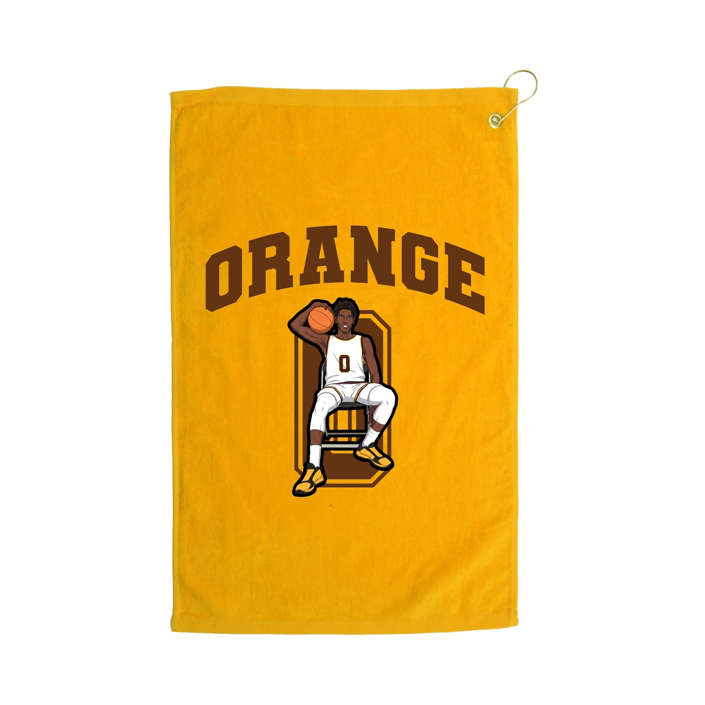 Golf Towel — Number in Gold