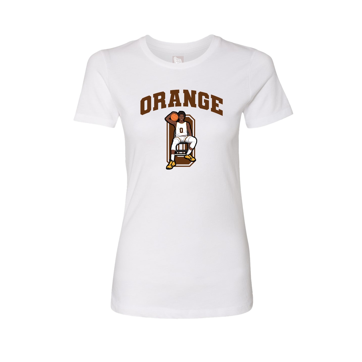 Womens Tee — Number in White