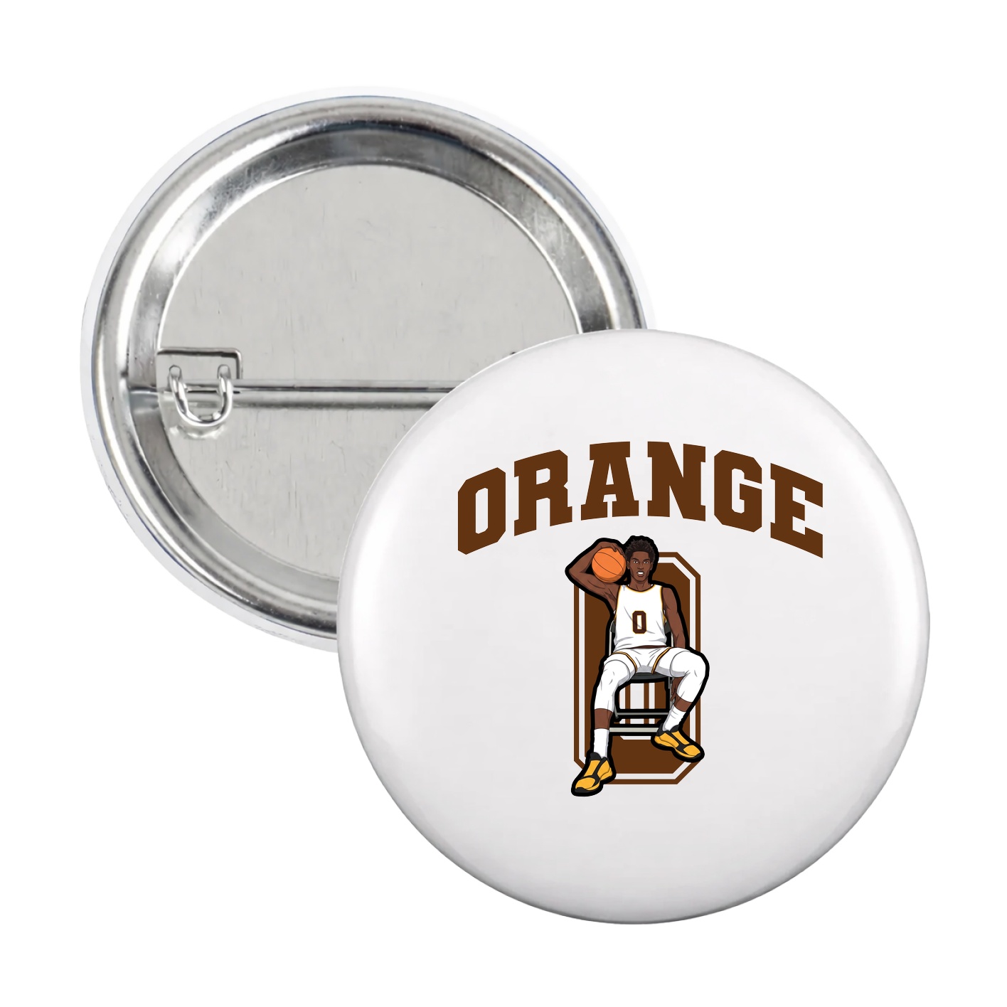 Game Day Button — Number in White