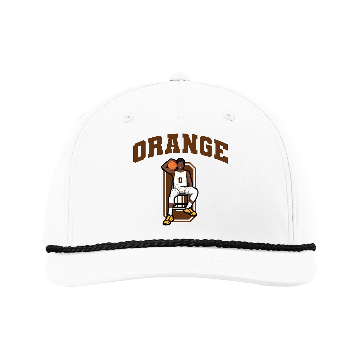 Five-Panel Classic Rope Cap — Number in White