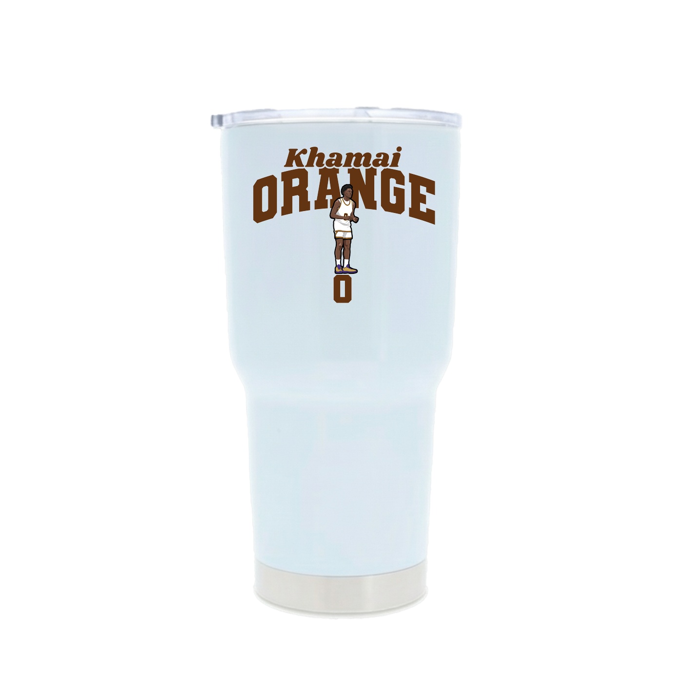 30oz Stainless Steel Tumbler — Signature Arch in White