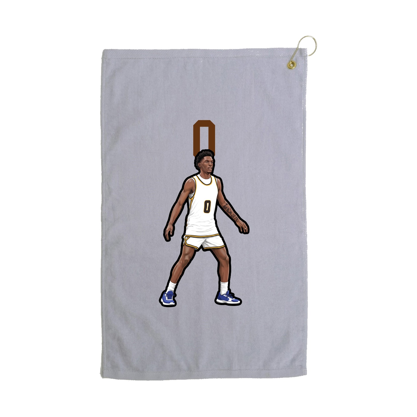 Golf Towel — Number Top in Grey