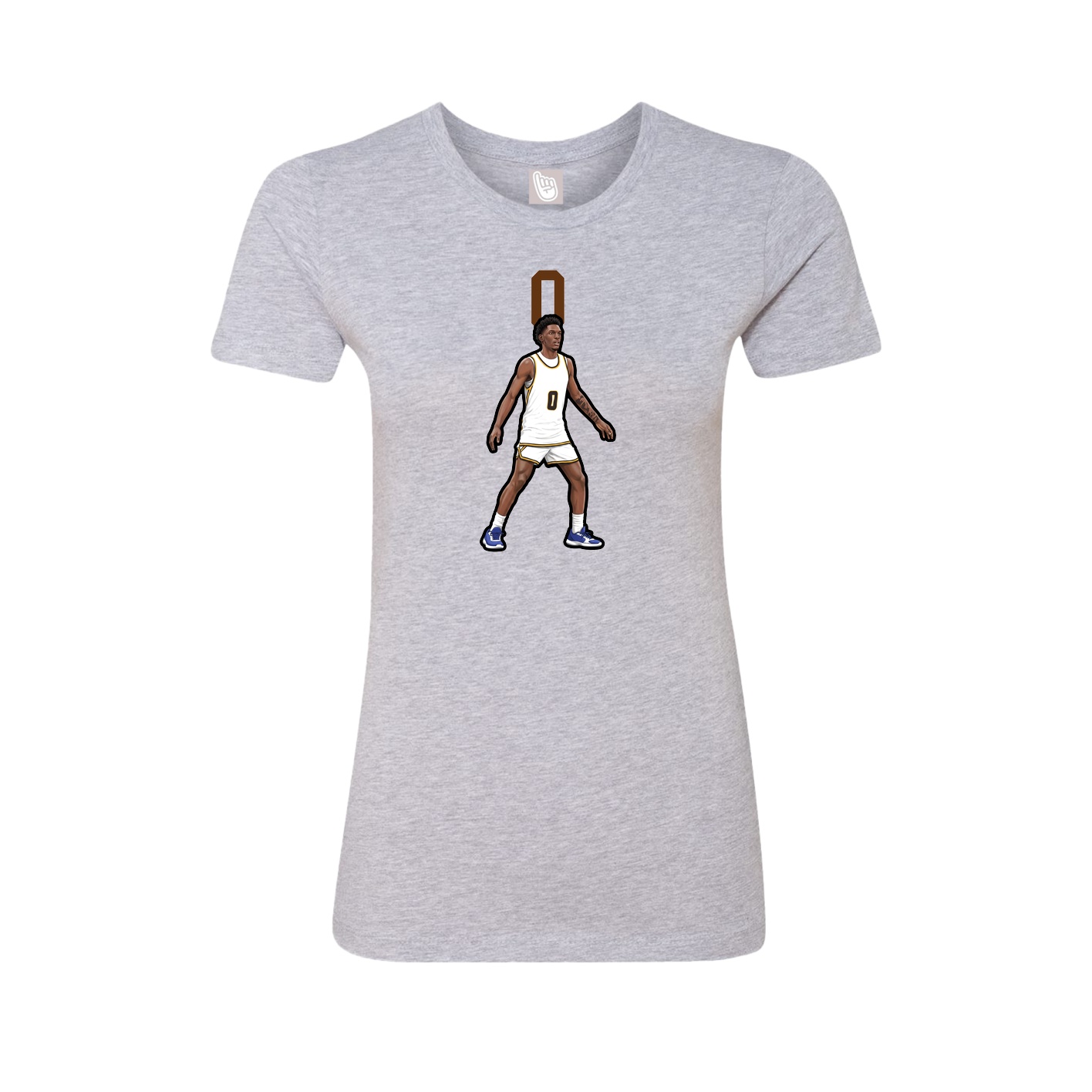 Womens Tee — Number Top in Grey