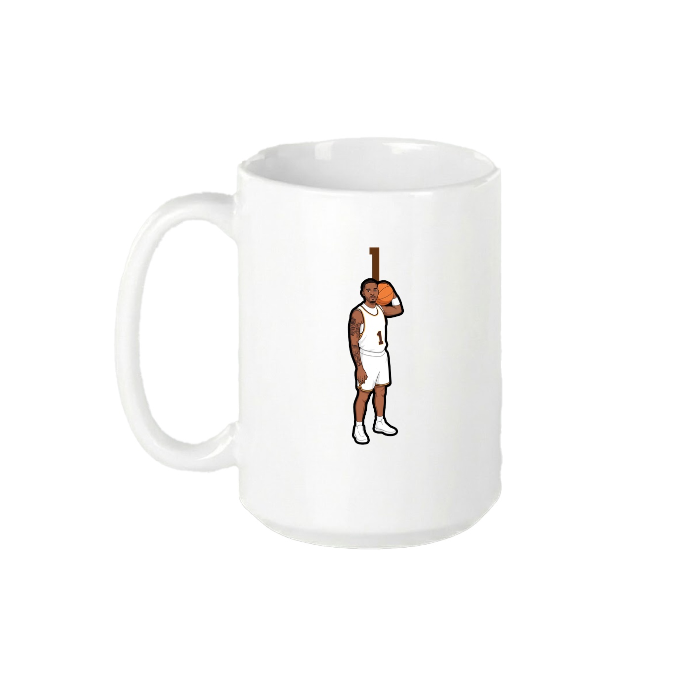 15oz Coffee Mug — Number Top in White