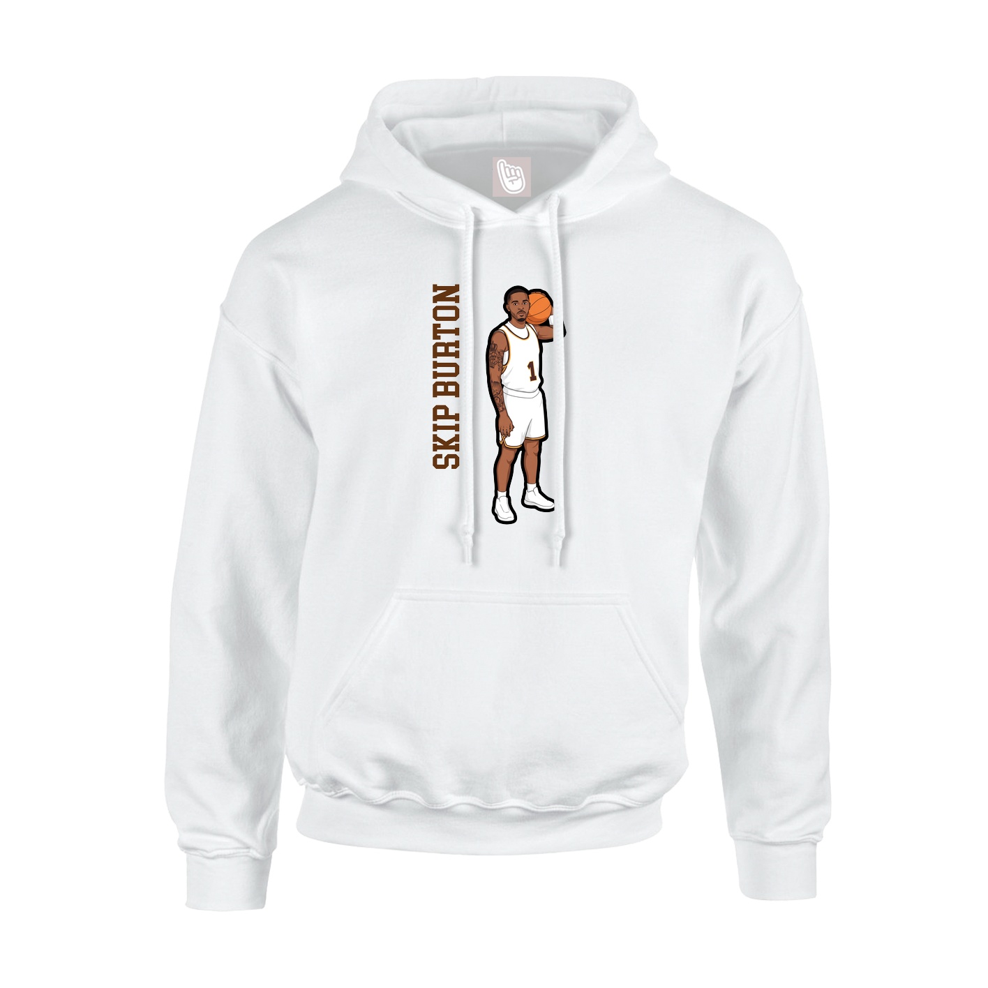 Hoodie — Name Vertical in White