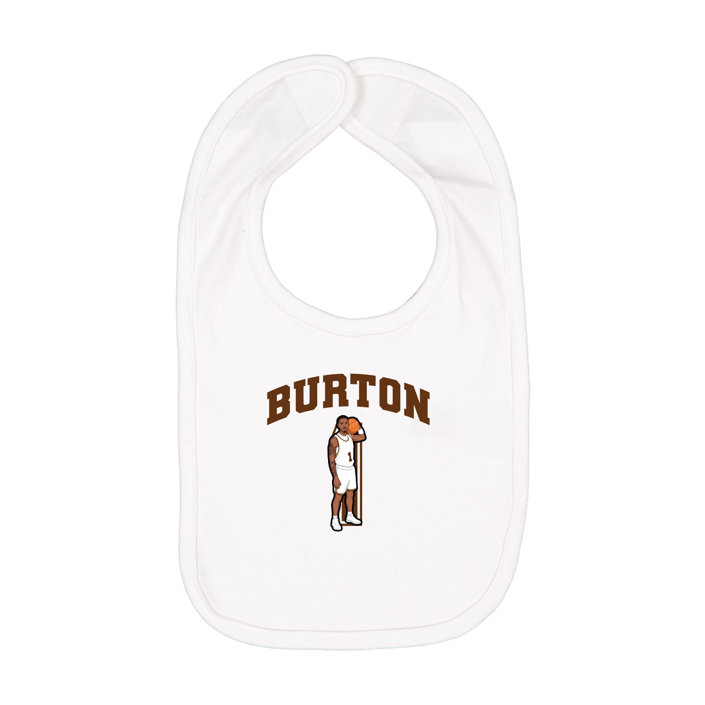 Infant Bib — Number in White