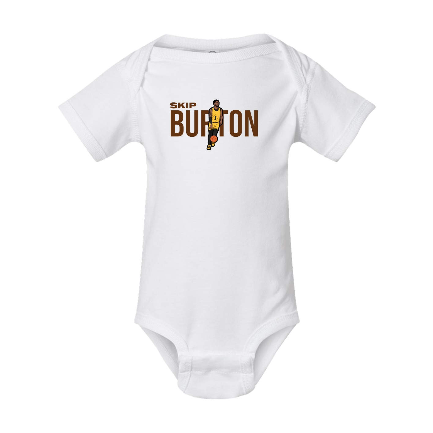Baby Onesie — Player Name in White