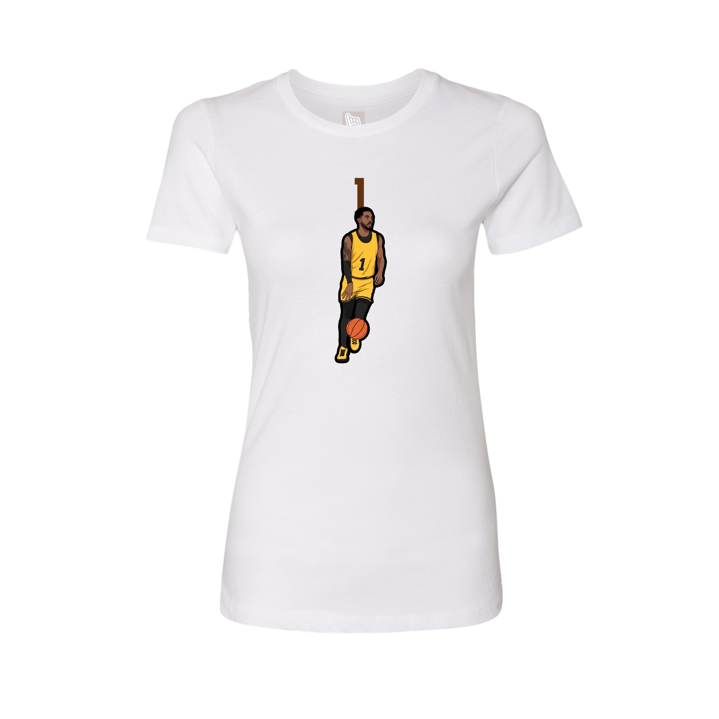 Fitted Women's Tee — Number Top in White