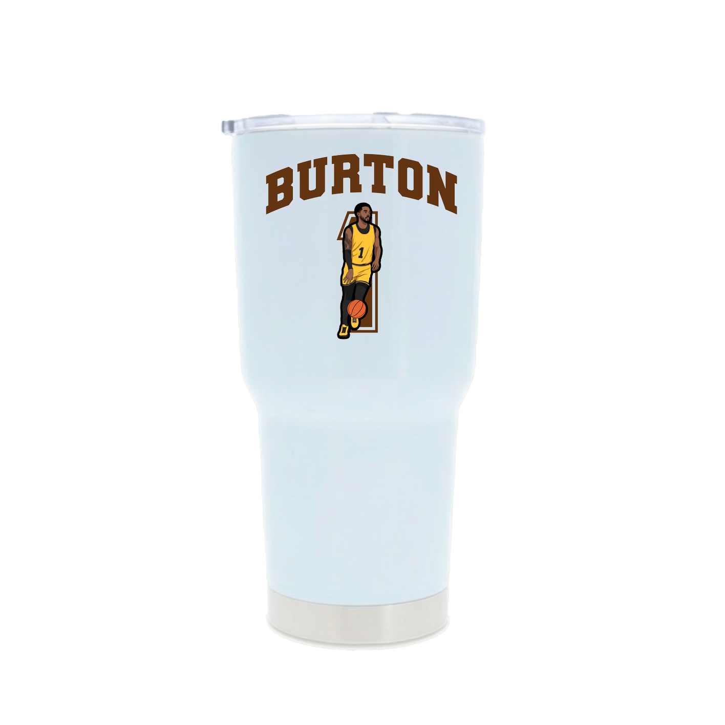 30oz Stainless Steel Tumbler — Number in White
