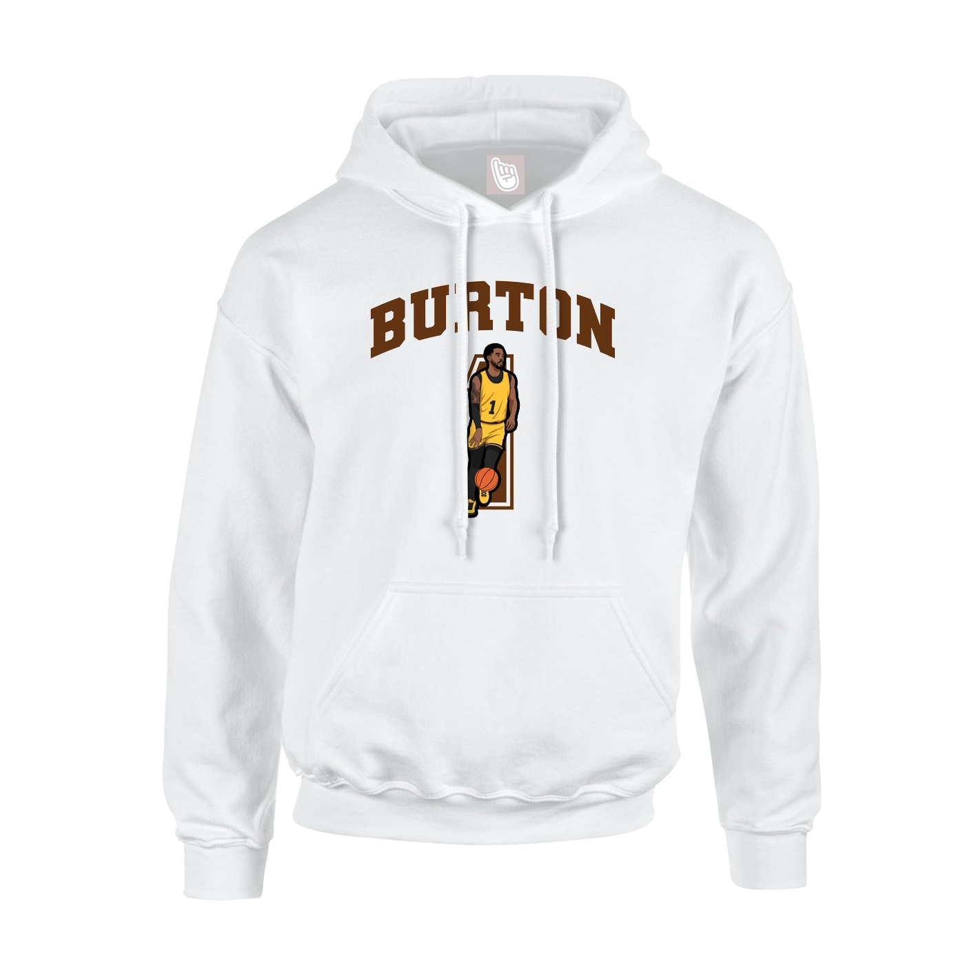 Youth Hoodie — Number in White